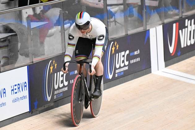 14-02-2025 European Championships Elite Track; Giornata 03; 2025, Olanda; Lavreysen, Harrie; Zolder Velodromo; 