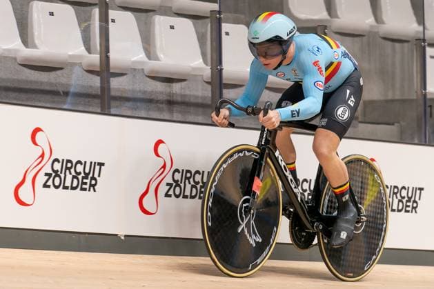 2025-02-14 2025 UEC Track Elite European Championship, EM, Europameisterschaft Day Three HEUSDEN-ZOLDER, BELGIUM - FEBRUARY 14: Runar de Schrijver of Belgium during Day Three of the 2025 UEC Track Elite European Championship at Circuit Zolder on February 14, 2025 in Heusden-Zolder, Belgium. (Photo by Joris Verwijst BSR Agency) Heusden-Zolder Belgium Content not available for redistribution in The Netherlands directly or indirectly through any third parties. Copyright: xBSRxAgencyx