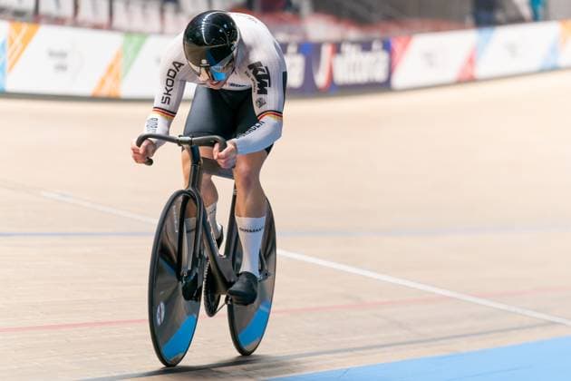 2025-02-14 2025 UEC Track Elite European Championship, EM, Europameisterschaft Day Three HEUSDEN-ZOLDER, BELGIUM - FEBRUARY 14: Maximilian Dornbach of Germany during Day Three of the 2025 UEC Track Elite European Championship at Circuit Zolder on February 14, 2025 in Heusden-Zolder, Belgium. (Photo by Joris Verwijst BSR Agency) Heusden-Zolder Belgium Content not available for redistribution in The Netherlands directly or indirectly through any third parties. Copyright: xBSRxAgencyx