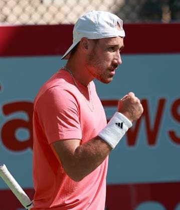 February 14, 2025, New Delhi, Delhi, India: Kyrian Jacquet of France during Quarter Finals of ATP, Tennis Herren Challenger Delhi Open 2025 between Kyrian Jacquet of France and Michael Geerts of Belgium at DLTA Complex, R K Khanna Tennis Stadium, New Delhi, India on 14 February 2025 New Delhi India - ZUMAd207 20250214_zsp_d207_146 Copyright: xAvijitxDasx