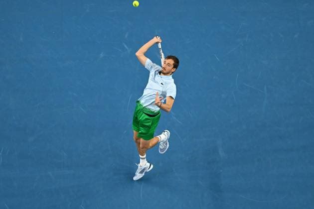 Open 13 Provence - Quarter-Final - Medvedev v Struff Daniil Medvedev (RUS) during his match at the Open 13 Provence in Marseille, on February, 14, 2025. Photo by Corinne Dubreuil ABACAPRESS.COM Marseille Provence-Alpes-Cote d Azur France  Copyright: xDubreuilxCorinne ABACAx