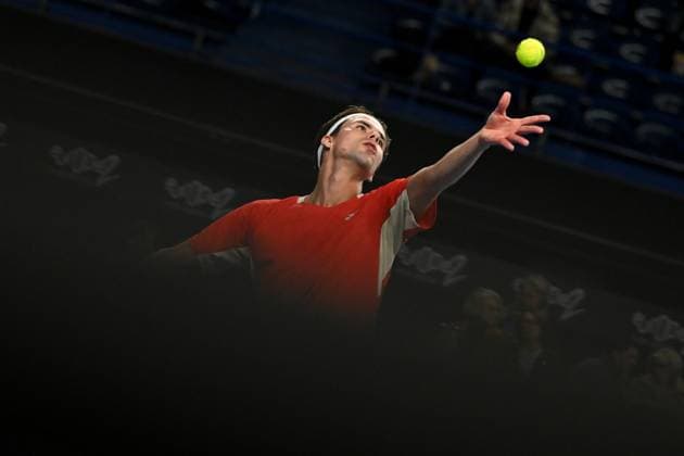 Open 13 Provence - Quarter-Final - Medjedovic v Altmaier Daniel Altmaier (GER) during his match at the Open 13 Provence in Marseille, on February, 14, 2025. Photo by Corinne Dubreuil ABACAPRESS.COM Marseille Provence-Alpes-Cote d Azur France  Copyright: xDubreuilxCorinne ABACAx