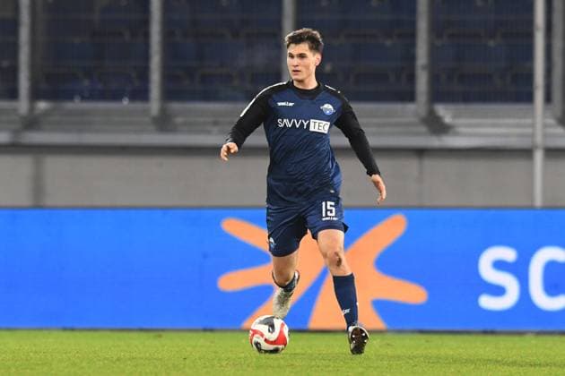 Martin Ens SC Paderborn 07 U23 GER, MSV Duisburg vs SC Paderborn 07 U23, Football, Regionalliga West, Matchday 22, Season 2024 2025, 14 02 2025 DFL DFB REGULATES PROHIBIT ANY USE OF PHOTOGRAPHS AS IMAGE SEQUENCES AND OR QUASI VIDEO GER, MSV Duisburg vs SC Paderborn 07 U23, Football, Regionalliga West, Matchday 22, Season 2024 2025, 14 02 2025 Duisburg Copyright: xEibner-Pressefoto ThomasxThienelx EP_TTL