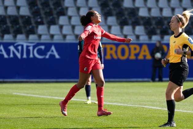Germany Soccer Google Pixel Women Bundesliga, 15 Matchday SC Freiburg vs 1 FC Köln Dreisamstadion, Freiburg Goal celebration, Cora Zicai SC Freiburg,Women 28 Freiburg Dreisamstadion Baden Württemberg Germany Copyright: xFINLEYxMÖRCHx