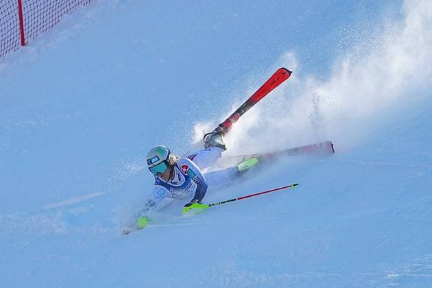 Sport Themen der Woche KW07 Sport Bilder des Tages ALPINE SKIING - FIS Ski WC Saalbach 2025 SAALBACH,AUSTRIA,15.FEB.25 - ALPINE SKIING - FIS Alpine World Ski Championships Saalbach 2025, slalom, ladies. Image shows Mina Fuerst Holtmann (NOR).  GEPAxpictures xThomasxBachun