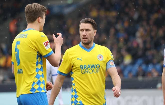 Eintracht BS vs SV Darmstadt 98 Braunschweig, 15 02 2025, Football, Season 24 25, 2 Bundesliga, 22 Matchday, Eintracht Braunschweig vs SV Darmstadt 98, Picture shows Ermin Bicakcic BTSV, 6 Braunschweig