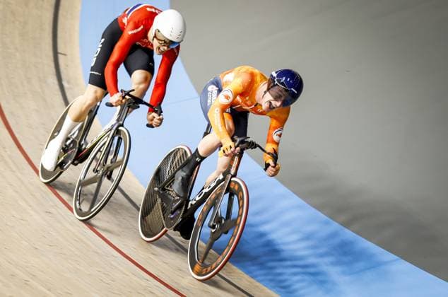 HEUSDEN-ZOLDER - Track cyclist Philip Heijnen in action on the omnium tempo race during the fourth day of the European Track cycling, Rad, Radsport, Bahnrad, Bahn championships in Belgium. ANP BAS CZERWINSKI xVIxANPxSportx xxANPxIVx 520033131 originalFilename: 520033131.jpg
