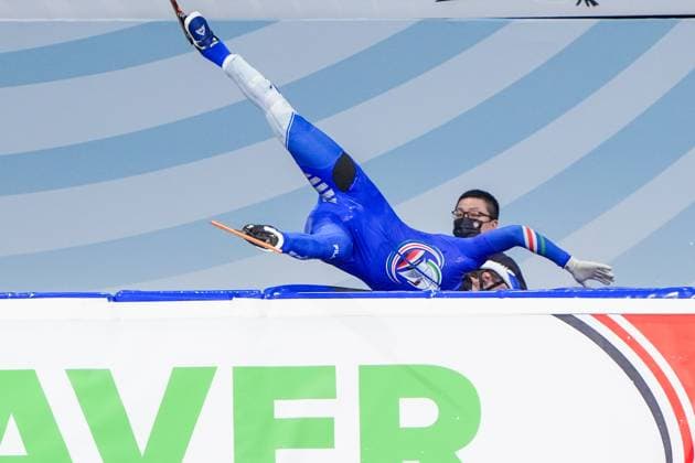 Sport Themen der Woche KW07 Sport Bilder des Tages 2025-02-15 - ISU World Tour Final 2024-2025 MILAN, ITALY - FEBRUARY 15: Thomas Nadalini of Italy during the ISU World Tour Final 2024-2025 at the Unipol Forum Assago on February 15, 2025 in Milan, Italy Milan Unipol Forum Assago Italy Content not available for redistribution in The Netherlands directly or indirectly through any third parties. Copyright: xAndrexWeeningx