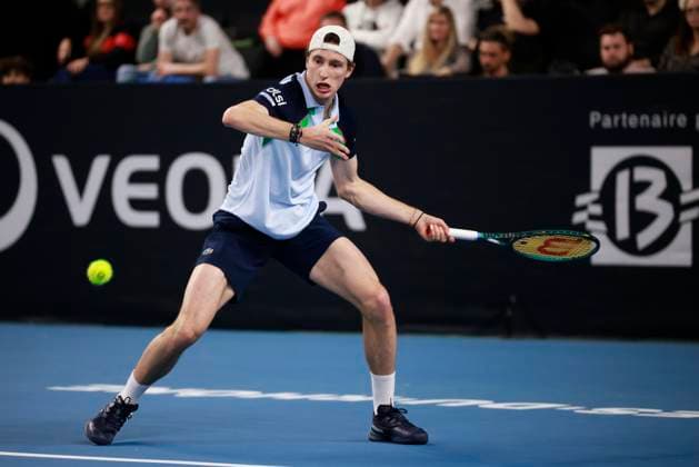 TENNIS OPEN 13 PHOTOPQR LA PROVENCE PENNANT Franck ; Marseille ; 15 02 2025 ; Tennis : OPEN 13 Provence 2025 au Palais des sports de Marseille 1 2 Finale Simple - Ugo HUMBERT (FRA) Open 13 Provence at the Palais des Sports in Marseille on February 15, 2025 Marseille Marseille France  Copyright: xPHOTOPQR LAxPROVENCE MAXPPPxPENNANTxFranckx 20250215PVL3153 20250215PVL3153