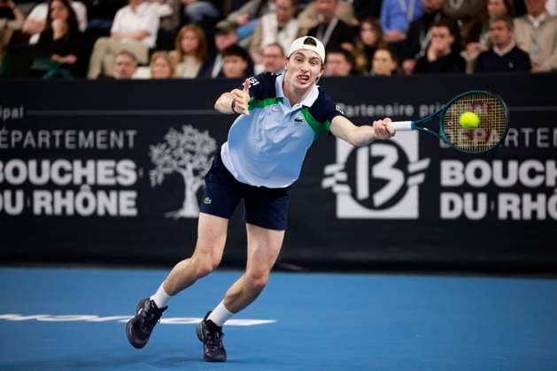 TENNIS OPEN 13 PHOTOPQR LA PROVENCE PENNANT Franck ; Marseille ; 15 02 2025 ; Tennis : OPEN 13 Provence 2025 au Palais des sports de Marseille 1 2 Finale Simple - Ugo HUMBERT (FRA) Open 13 Provence at the Palais des Sports in Marseille on February 15, 2025 Marseille Marseille France  Copyright: xPHOTOPQR LAxPROVENCE MAXPPPxPENNANTxFranckx 20250215PVL3158 20250215PVL3158