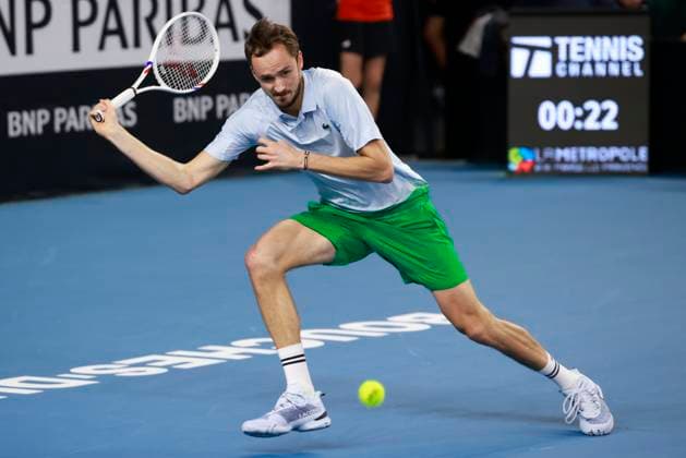 TENNIS OPEN 13 PHOTOPQR LA PROVENCE PENNANT Franck ; Marseille ; 15 02 2025 ; Tennis : OPEN 13 Provence 2025 au Palais des sports de Marseille 1 2 Finale Simple - Daniil MEDVEDEV (RUS) Open 13 Provence at the Palais des Sports in Marseille on February 15, 2025 Marseille Marseille France  Copyright: xPHOTOPQR LAxPROVENCE MAXPPPxPENNANTxFranckx 20250215PVL3531 20250215PVL3531