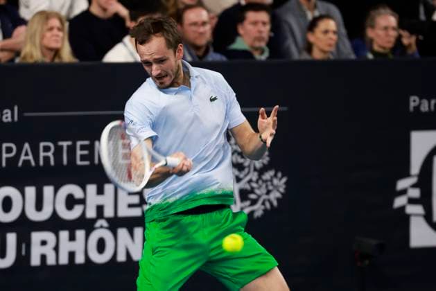 TENNIS OPEN 13 PHOTOPQR LA PROVENCE PENNANT Franck ; Marseille ; 15 02 2025 ; Tennis : OPEN 13 Provence 2025 au Palais des sports de Marseille 1 2 Finale Simple - Daniil MEDVEDEV (RUS) Open 13 Provence at the Palais des Sports in Marseille on February 15, 2025 Marseille Marseille France  Copyright: xPHOTOPQR LAxPROVENCE MAXPPPxPENNANTxFranckx 20250215PVL3533 20250215PVL3533