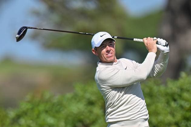 February 15, 2025: Rory McIlroy tees off on the 5th hole during the third round of the Genesis Invitational on Torrey Pines South Course in San Diego, California. CSM San Diego USA - ZUMAc04_ 20250215_zma_c04_101 Copyright: xJustinxFinex