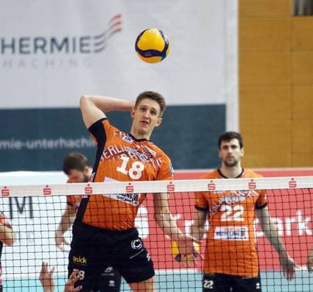 Florian KRAGE Berlin , He Volleyball Bundesliga 2024 25, TSV Haching Muenchen vs Berlin Recyclin Volleys, Geothermie Arena, Unterhaching, 15 02 25 Copyright: WolfgangxFehrmann