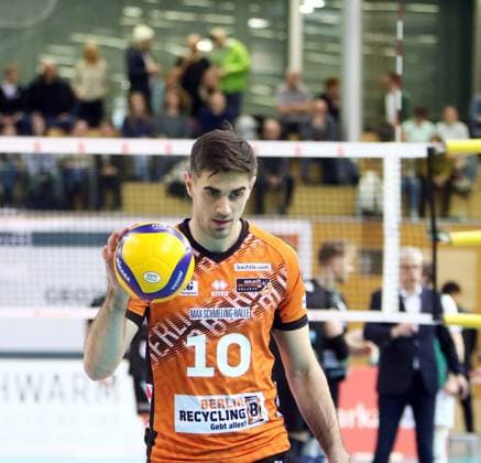 Daniel MALESCHA Berlin , He Volleyball Bundesliga 2024 25, TSV Haching Muenchen vs Berlin Recyclin Volleys, Geothermie Arena, Unterhaching, 15 02 25 Copyright: WolfgangxFehrmann