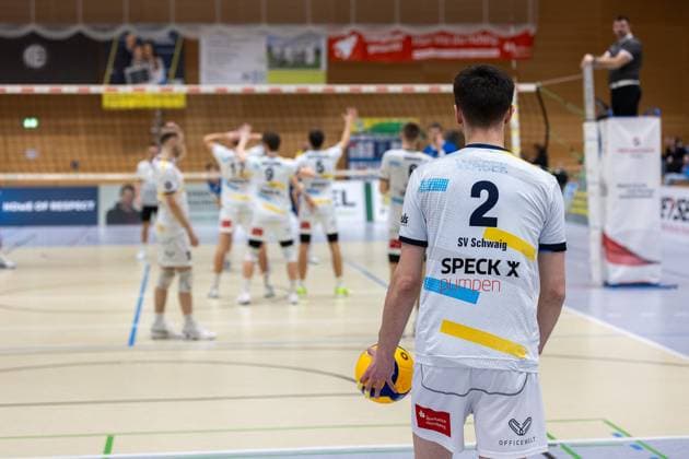 Mariusz Wacek SV Schwaig, 02 , symbol picture, symbol photo, theme photo, theme picture, SV Schwaig Volleyball Blue Volleys Gotha, Volleyball, 2 Bundesliga Sued, , 15 02 2025 SV Schwaig Volleyball Blue Volleys Gotha, Volleyball, 2 Bundesliga Sued, , 15 02 2025 Schwaig Copyright: xEibner-Pressefoto G.xSantemizx EP_GSZ