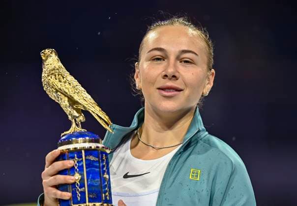 Tennis, WTA Tournament in Doha, Final, Ostapenko - Anisimova
