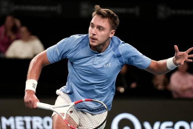 February 15, 2025, Marseille, France, FRANCE: HAMAD MEDJEDOVIC from Serbia in action against DANIIL MEDVEDEV from Russia during the OPEN 13 2025, ATP, Tennis Herren 250, french tournament, ATP Tour, Hard surface, .Indoor, on Febuary 15, 2025 at Marseille, Palais des sports, France - Photo OLLI Media Marseille FRANCE - ZUMAl184 20250215_zsp_l184_042 Copyright: xEmiliexLohmannx