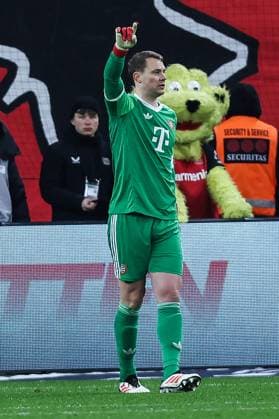 Sport, Football, Bundesliga Season 2024 2025 22 Matchday Bayer 04 Leverkusen FC Bayern Munich 15 02 2025, BayArena Manuel Neuer FC Bayern Munich, 1 Leverkusen BayArena Nordrhein Westfahlen Germany