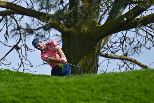 February 16, 2025: Denny McCarthy tees off on the 3rd hole during the final round of the Genesis Invitational on Torrey Pines South Course in San Diego, California. CSM San Diego USA - ZUMAc04_ 20250216_zma_c04_008 Copyright: xJustinxFinex
