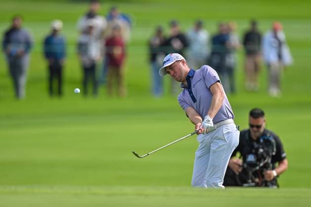 February 16, 2025: Justin Thomas hits a shot on the 15th hole during the final round of the Genesis Invitational on Torrey Pines South Course in San Diego, California. CSM San Diego USA - ZUMAc04_ 20250216_zma_c04_045 Copyright: xJustinxFinex