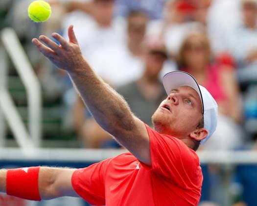 DELRAY BEACH, FL - FEBRUARY 16: Alejandro Davidovich Fokina (ESP) in action during the Mens Singles Final of the Delray Beach Open on February 16, 2025, at Delray Beach Stadium & Tennis Center in Delray Beach, Florida.(Photo by Chris Arjoon Icon Sportswire). TENNIS: FEB 16 Delray Beach Open EDITORIAL USE ONLY Icon250216001087