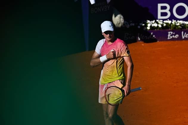 IEB+ Argentina Open 2025 - Final Joao Fonseca of Brazil celebrates a point during a men s singles final match against Francisco Cerundolo of Argentina at the Argentina Open ATP, Tennis Herren tennis tournament at Guillermo Vilas Stadium in Buenos Aires, Argentina, on February 16, 2025. Buenos Aires Argentina  Copyright: xGabrielxSotelox originalFilename:sotelo-notitle250216_npTfz.jpg