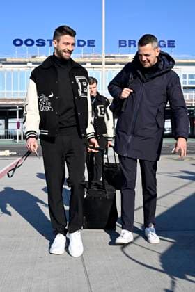 Atalanta v Club Brugge - UEFA Champions League Media Activities 17 02 2025 OOSTENDE, BELGIUM - FEBRUARY 17 : Mechele Brandon defender of Club Brugge pictured at the Oostende airport before departure for the UEFA Champions League 2024 25 knockout phase play-off match second leg between Atalanta and Club Brugge on February 17, 2025 in Oostende, Belgium, 17 02 2025 Oostende Belgium  Copyright: xJanxDexMeuleneirx