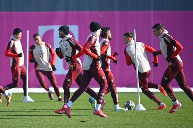 Final training on 17 02 2025 before the football Champions League K O Phase Play offs FC Bayern Muenchen Celtic Glasgow