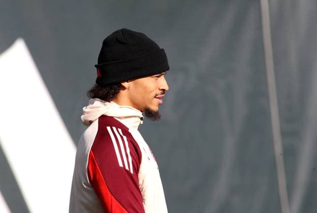 Football, Men, Season 2024 2025, FC Bayern Munich, Final training, Training, Champions League Leroy Sane FC Bayern Munich on the way to the training ground