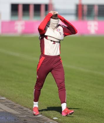 16 02 2025, CL final training, Saebenerstrasse Muenchen,, Football, Sport, in the picture Joshua Kimmich FC Bayern Muenchen