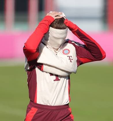 16 02 2025, CL final training, Saebenerstrasse Muenchen,, Football, Sport, in the picture Joshua Kimmich FC Bayern Muenchen