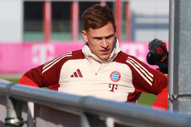 6 Joshua Kimmich, Portraet, Portrait, Football Final training FC Bayern Munich before UEFA Champions League match against Celtic Glasgow 17 02 2025 Training ground, Säbenerstr PHOTO Mladen Lackovic LakoPress