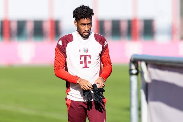 UEFA Champions League final training FC Bayern Munich 17 02 2025 Kingsley Coman FC Bayern Munich, 11 on the way to training UEFA Champions League final training FC Bayern Munich before the match against Celtic FC, Munich, training ground at Säbenerstr. on 17 02 2025 Copyright: xBEAUTIFULxSPORTS Wunderlx