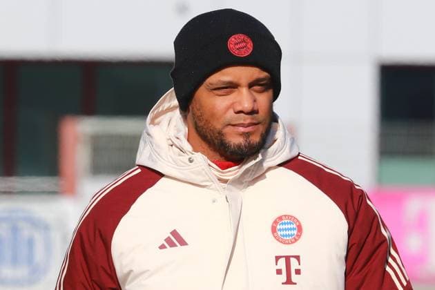 Coach Vincent Kompany, Portraet, Portrait, Football Final training FC Bayern Munich before UEFA Champions League match against Celtic Glasgow 17 02 2025 Training ground, Säbenerstr PHOTO Mladen Lackovic LakoPress