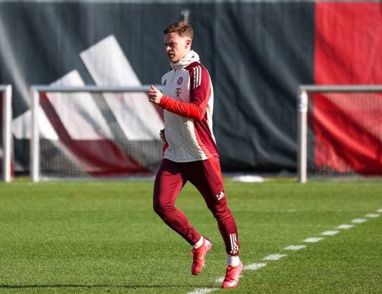Joshua Kimmich FC Bayern Muenchen, 06 , GER, Final training, FC Bayern Muenchen, Football, UEFA Champions League, Play offs, 2024 2025 season, 17 02 2025, GER, Final training, FC Bayern Muenchen, Football, UEFA Champions League, Play offs, 2024 2025 season, 17 02 2025 Muenchen Copyright: xEibner-Pressefoto JennixMaulx EP_JML