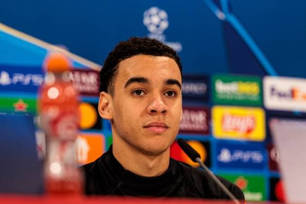 UEFA Champions League press conference FC Bayern Munich 17 02 2025 Jamal Musiala FC Bayern Munich, 42 UEFA Champions League press conference FC Bayern Munich before the match against Celtic FC, Munich, training ground at Säbenerstr on 17 02 2025 Copyright: xBEAUTIFULxSPORTS Wunderlx