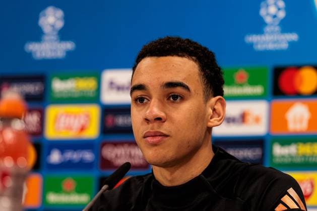 UEFA Champions League press conference FC Bayern Munich 17 02 2025 Jamal Musiala FC Bayern Munich, 42 UEFA Champions League press conference FC Bayern Munich before the match against Celtic FC, Munich, training ground at Säbenerstr on 17 02 2025 Copyright: xBEAUTIFULxSPORTS Wunderlx