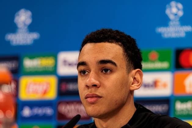 UEFA Champions League press conference FC Bayern Munich 17 02 2025 Jamal Musiala FC Bayern Munich, 42 UEFA Champions League press conference FC Bayern Munich before the match against Celtic FC, Munich, training ground at Säbenerstr on 17 02 2025 Copyright: xBEAUTIFULxSPORTS Wunderlx