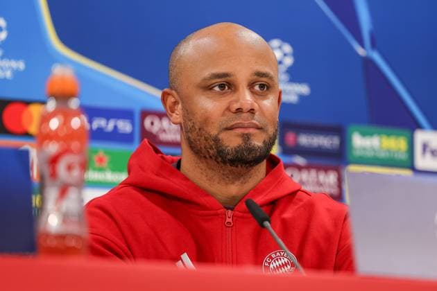 Vincent Kompany FC Bayern Muenchen, Head coach at the press conference, GER, International press conference, FC Bayern Muenchen, Football, UEFA Champions League, Play offs, 2024 2025 season, 17 02 2025, GER, International press conference, FC Bayern Muenchen, Football, UEFA Champions League, Play offs, 2024 2025 season, 17 02 2025 Muenchen Copyright: xEibner-Pressefoto JennixMaulx EP_JML