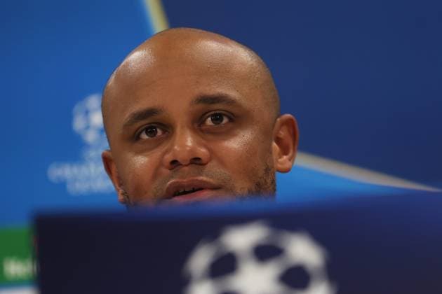 Football, Men, Champions League, Season 2024 2025, FC Bayern Munich, International Press Conference Vincent Kompany, Coach FC Bayern Munich at the press conference, Head, Portrait