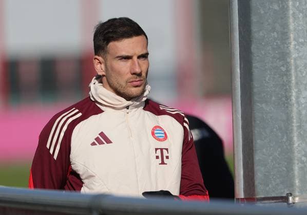 17 02 2025, CL final training, Saebenerstrasse Muenchen,, Football, Sport, in the picture Leon Goretzka FC Bayern Muenchen