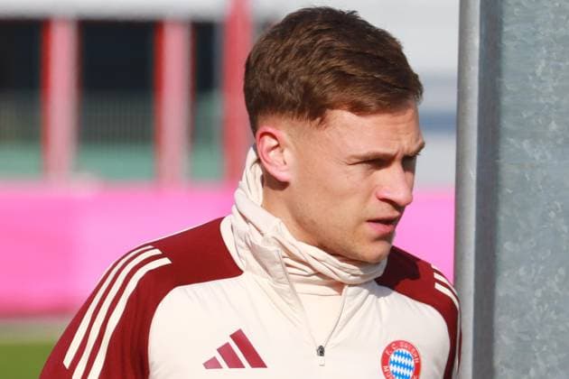 6 Joshua Kimmich, Portraet, Portrait, Fussball Abschlusstraining - FC Bayern München vor UEFA Champions League-Spiel vs. Celtic Glasgow 17.02.2025 Trainingsgelände, Säbenerstr. FOTO: Mladen Lackovic LakoPress