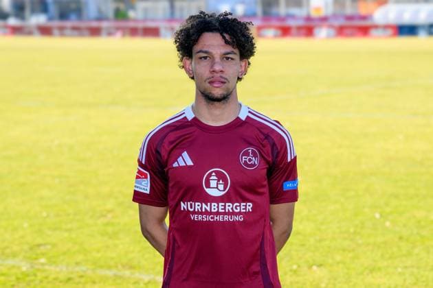 17 02 2025 1 FC Nuremberg FCN Club 2 Football Bundesliga BL Season 2024 2025 Photo appointment Portrait appointment Presentation Press appointment Single photo Single photo Portrait Portrait Headshot Janis Antiste 28, 1 FC Nuremberg FCN