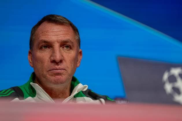 Brendan Rodgers Celtic Glasgow, Head Coach at Press Conference, GER, International Press Conference, Celtic Glasgow, Football, UEFA Champions League, Play offs, 2024 2025 season, 17 02 2025, GER, International Press Conference, Celtic Glasgow, Football, UEFA Champions League, Play offs, 2024 2025 season, 17 02 2025 Munich Copyright: xEibner-Pressefoto JennixMaulx EP_JML