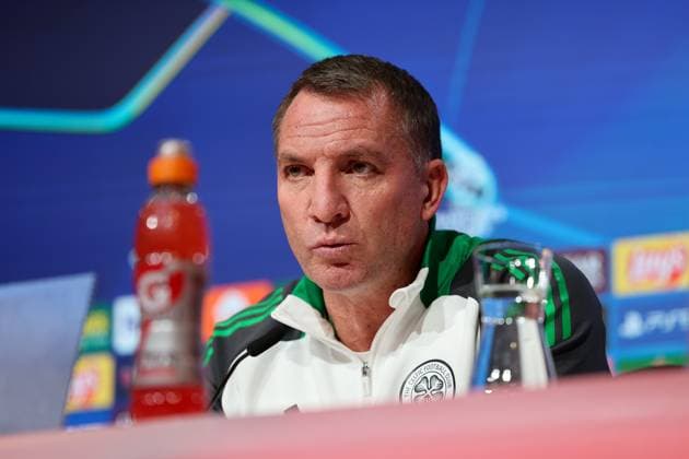 Brendan Rodgers Celtic Glasgow, Head Coach at Press Conference, GER, International Press Conference, Celtic Glasgow, Football, UEFA Champions League, Play offs, 2024 2025 season, 17 02 2025, GER, International Press Conference, Celtic Glasgow, Football, UEFA Champions League, Play offs, 2024 2025 season, 17 02 2025 Munich Copyright: xEibner-Pressefoto JennixMaulx EP_JML