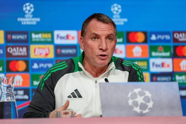 Football, CL, Celtic Glasgow, Press conference