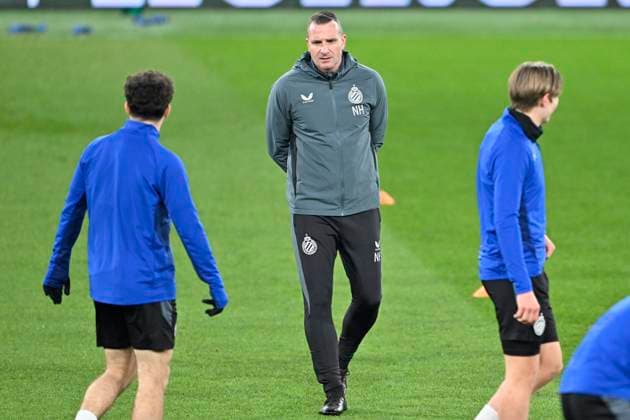 Atalanta v Club Brugge - UEFA Champions League Media Activities 17 02 2025 BERGAMO, ITALY - FEBRUARY 17 : Hayen Nicky head coach of Club Brugge pictured during a training session ahead of the UEFA Champions League 2024 25 knockout phase play-off match second leg between Atalanta and Club Brugge on February 17, 2025 in Bergamo, Italy, 17 02 2025 Bergamo Italy  Copyright: xJanxDexMeuleneirx