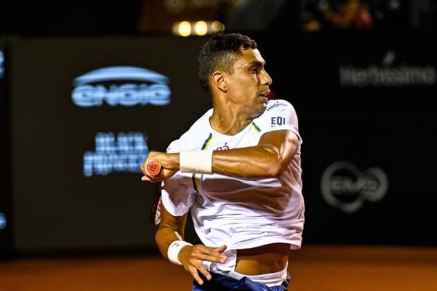 Rioopen 2025 RIO DE JANEIRO, RJ - 17.02.2025: RIOOPEN 2025 - Thiago Monteiro during Rioopen 2025 held at the Jockey Club Brasileiro, on Monday night (17), in Rio de Janeiro, RJ. (Photo: Celso Pupo Fotoarena) x2691183x  CelsoxPupo