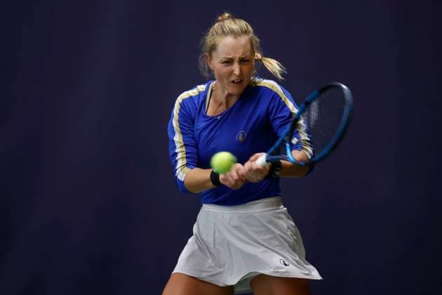 Czech tennis player Gabriela Knutson in action during the ITF W75 Winter Prague Open 2025 in Prague, Czech Republic, February 17, 2025. (CTKxPhoto PavelxLebeda) CTKPhotoF202502180000701  CTKPhotoF202502180000701